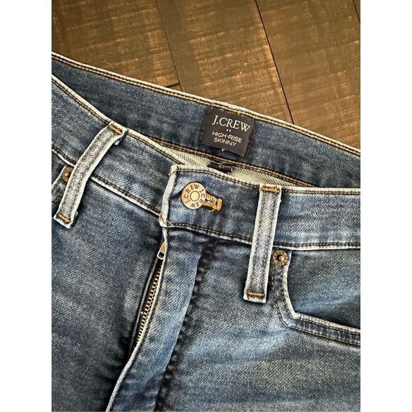 J. Crew Classic Medium Wash Stretch High Rise Skinny 5 Pocket Jeans Size 28 - Picture 3 of 6